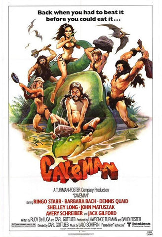 CAVEMAN (MP 1981) Ringo Starr, Dennis Quaid, Shelley Long, Barbara Bach, John Matuszak, Jack Gilford, Avery Schreiber, Carl Lumbly, Richard Moll