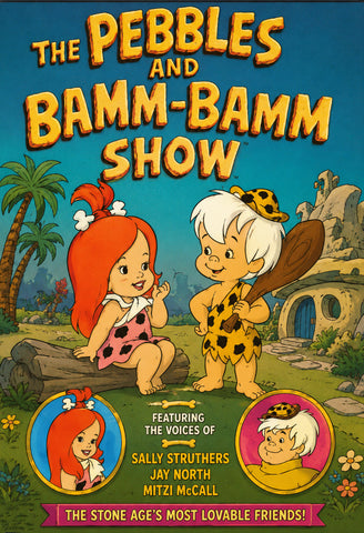 PEBBLES AND BAMM-BAMM SHOW, THE (CBS 1971-1972) Sally Struthers, Jay North, Mitzi McCall, Lennie Weinrib, Carl Esser, Gay Hartwig, Alan Reed, Jean Vander Pyl, Mel Blanc, Don Messick, Carl Esser