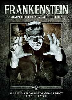 FRANKENSTEIN LEGACY - 8 FILM COLLECTION + BONUS MATERIAL (1931-1948) Boris Karloff, Bela Lugosi, Elsa Lanchester, Lon Chaney, John Carradine, Bud Abbott, Lou Costello
