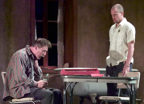 James Gammon, left, and Woody Harrelson, right, in Sam Shephard's, 