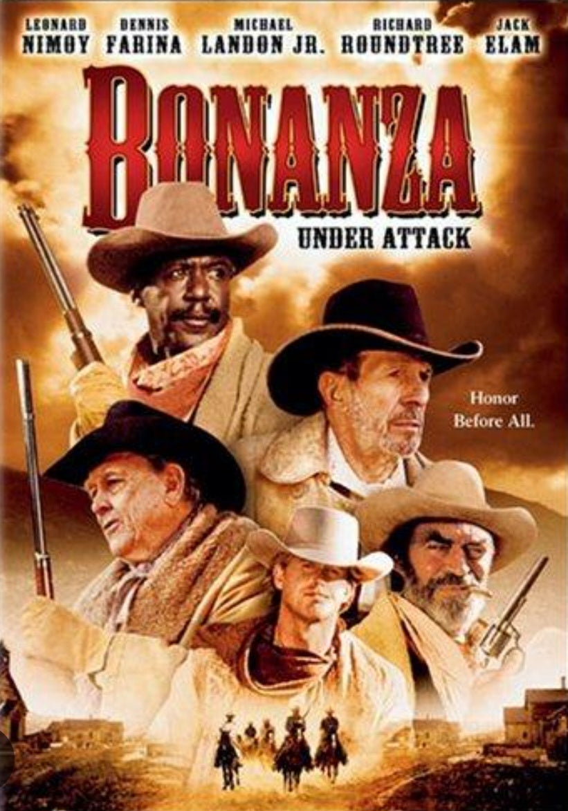 BONANZA: UNDER ATTACK (NBC-TVM 1/15/95) Leonard Nimoy, Richard Roundtree, Ben Johnson, Michael Landon, Jr., Dirk Blocker