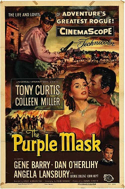 PURPLE MASK, THE (MP 1955) RARE! HARD TO FIND! Tony Curtis, Colleen Miller, Gene Barry, Dan O'Herlihy, Angela Lansbury