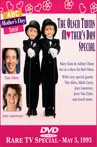 OLSEN TWINS MOTHER'S DAY SPECIAL (ABC 5/5/93) VERY RARE!!! HARD TO FIND!!! Ashley Olsen, Mary-Kate Olsen, Joey Lawrence, Tim Allen, Marc Curry, Jerry Van Dyke, Lea Salonga, Brad Kane, Kid 'n Play, Minnesota Twins