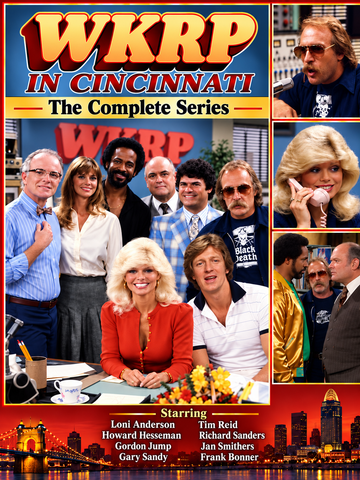 WKRP IN CINCINNATI: THE COMPLETE SERIES (CBS 1978-82) Loni Anderson, Howard Hesseman, Gordon Jump, Gary Sandy, Tim Reid, Richard Sanders, Jan Smithers, Frank Bonner