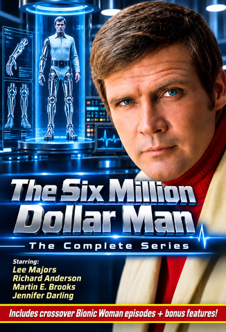 SIX MILLION DOLLAR MAN, THE - THE COMPLETE SERIES + BONUS DISCS (ABC 1973-1978) RETAIL QUALITY!!! Lee Majors, Richard Anderson, Lindsay Wagner, Martin E. Brooks, Jennifer Darling