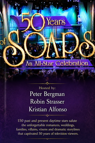 50 YEARS OF SOAPS: AN ALL-STAR CELEBRATION (CBS 10/27/94) VERY RARE!!! Peter Bergman, Robin Strasser, Kristian Alfonso, Ellen Dolan, Frances Reid, Helen Wagner, A Martinez, Kim Zimmer,Victoria Wyndham, Jacklyn Zeman