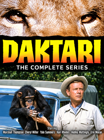 DAKTARI: THE COMPLETE SERIES + BONUS FILM (CBS 1966-69) EXCELLENT QUALITY!!! Marshall Thompson, Cheryl Miller, Yale Summers, Hari Rhodes, Hedley Mattingly, Erin Moran, Ross Hagen