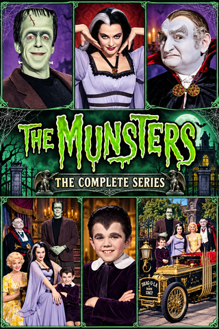 MUNSTERS, THE – THE COMPLETE SERIES (CBS 1964-1966) Fred Gwynne, Yvonne De Carlo), Al Lewis, Butch Patrick, Beverley Owen, Pat Priest, Spot