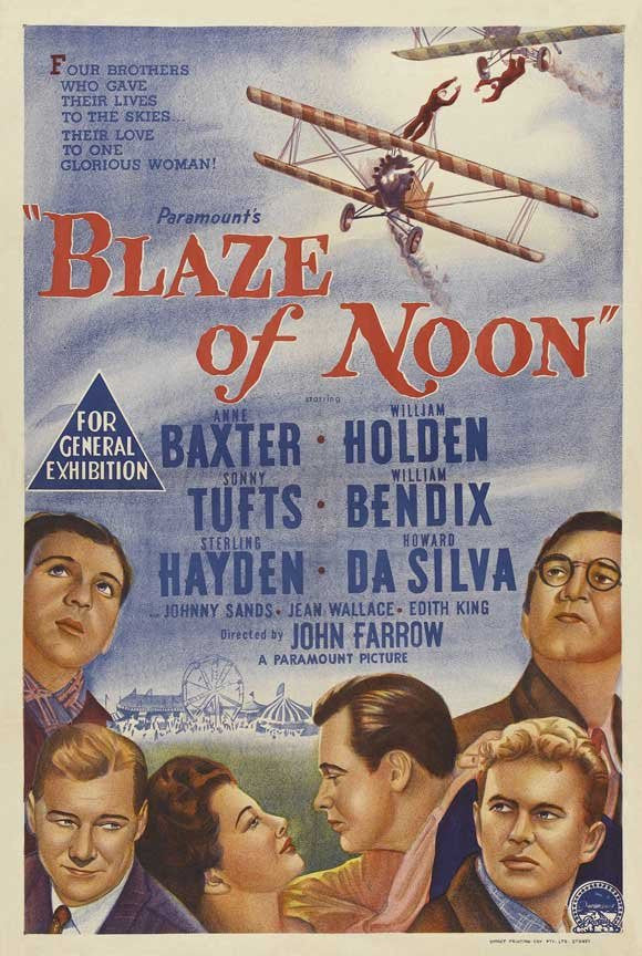 William Holden, Anne Baxter, William Bendix, Sterling Hayden, Howard Da Silva, and Sonny Tufts in Blaze of Noon (1947) Film available from RewatchClassicTV.com