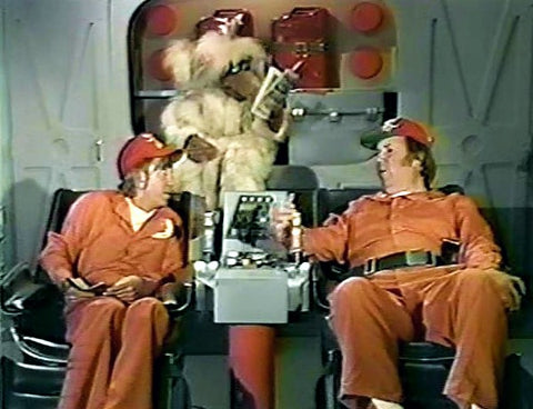 Bumbling NASA food concessionaires Barney (Chuck McCann) and Junior (Bob Denver) become unexpected astronauts on the classic 70’s Saturday morning CBS series.  All 15 episodes are available on DVD from RewatchClassicTV.com. 