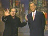 Robin Williams surprises David Letterman on the CBS primetime special "The Late Show with David Letterman Video Special 2". It aired February 19, 1996 and is available on DVD from RewatchClassicTV.com.