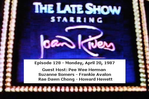 LATE SHOW STARRING JOAN RIVERS - EPISODE 128 (FOX 4/20/87) - Rewatch Classic TV - 1