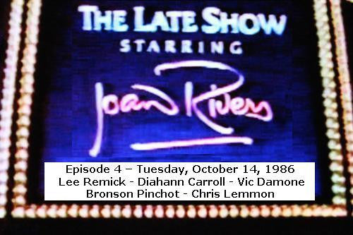 LATE SHOW STARRING JOAN RIVERS - EPISODE 4 (FOX 10/14/86) - Rewatch Classic TV