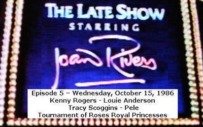 LATE SHOW STARRING JOAN RIVERS - EPISODE 5 (FOX 10/15/86) - Rewatch Classic TV