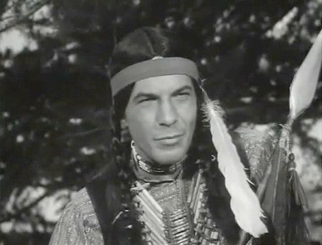 Actor Leonard Nimoy in the episode "Commanche Scalps" from the TV western "Tate" - 1960